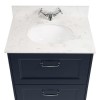 600mm Blue Freestanding Marble Top Vanity Unit with Basin - Ashbourne 