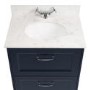 Grade A1 - 600mm Blue Freestanding Marble Top Vanity Unit - Ashbourne