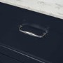Grade A1 - 600mm Blue Freestanding Marble Top Vanity Unit - Ashbourne