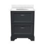 600mm Anthracite Freestanding Marble Top Vanity Unit with Basin - Ashbourne