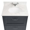 600mm Anthracite Freestanding Marble Top Vanity Unit with Basin - Ashbourne