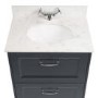 600mm Anthracite Freestanding Marble Top Vanity Unit with Basin - Ashbourne