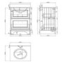 600mm Anthracite Freestanding Marble Top Vanity Unit with Basin - Ashbourne