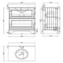 Grade A2 - 800mm White Freestanding Marble Top Vanity Unit - Ashbourne