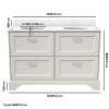 1200mm White Freestanding Marble Top Double Vanity Unit with Basin - Ashbourne