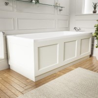 Ashbourne Wooden 1700mm Bath Panel - White