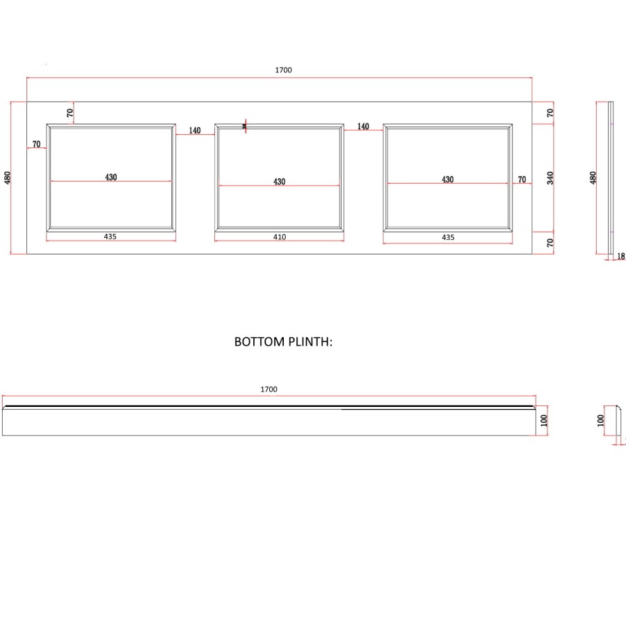 Ashbourne Wooden 1700mm Bath Panel - White