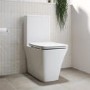 Grade A1 - Close Coupled Rimless Toilet with Soft Close Seat - Boston