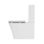Grade A1 - Close Coupled Rimless Toilet with Soft Close Seat - Boston