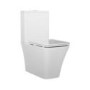 Grade A1 - Close Coupled Rimless Toilet with Soft Close Seat - Boston