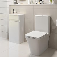 Close Coupled Toilet and Basin Vanity Unit Bathroom Suite - Pendle Close Coupled Toilet and Basin Vanity Unit Bathroom Suite - Pendle