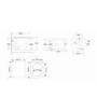 Wall Hung Rimless Toilet  - Includes Cistern Wall Hung Frame Soft Close Seat and Black Flush Plate - Boston