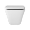 Wall Hung Rimless Toilet  - Includes Cistern Wall Hung Frame Soft Close Seat and Black Flush Plate - Boston