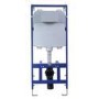 Wall Hung Rimless Toilet  - Includes Cistern Wall Hung Frame Soft Close Seat and Chrome Flush Plate - Boston