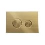 Wall Hung Rimless Toilet with Soft Close Seat and Brushed Brass Mechanical Flush Plate, 1168mm Frame & Cistern – Boston