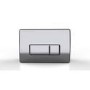 Wall Hung Toilet with Soft Close Seat Chrome Pneumatic Flush Plate 820mm Frame & Cistern - Boston