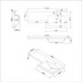 1100mm Grey Toilet and Sink Unit Right Hand with Square Toilet and Black Fittings - Ashford