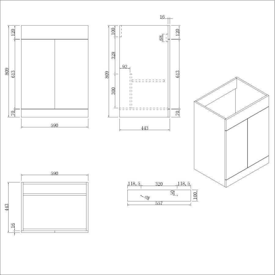 Grade A1 - 1100mm Grey Toilet and Sink Unit Left Hand with Chrome Fittings - Ashford