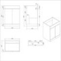 Grade A1 - 1100mm Grey Toilet and Sink Unit Left Hand with Chrome Fittings - Ashford