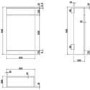 1100mm Blue Toilet and Sink Unit Left Hand with Square Toilet and Brass Fittings - Ashford