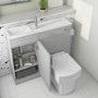 900mm Grey Cloakroom Toilet and Sink Unit with Square Toilet and Chrome Fittings - Ashford