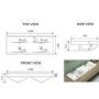 1200mm White Wall Hung Double Vanity Unit with Basins and Brass Handles - Ashford