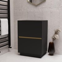 600mm Black Freestanding Countertop Vanity Unit- Roxbi 600mm Black Freestanding Countertop Vanity Unit- Roxbi