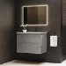 700mm Concrete Effect Wall Hung Vanity Unit with Basin - Arragon