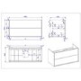 1000mm Concrete Effect Wall Hung Basin Vanity Unit with Cabinet and Mirror - Arragon