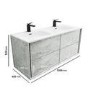 1200mm Concrete Effect Wall Hung Double Vanity Unit with Basin - Arragon