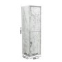 1200mm Concrete Effect Wall Hung Double Basin Vanity Unit with Cabinet and Mirror - Arragon