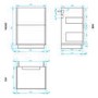 Grade A1 - 600mm Grey Freestanding Countertop Vanity Unit with Basin - Roxbi