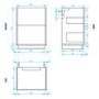Grade A1 - 600mm Grey Freestanding Countertop Vanity Unit with Basin - Roxbi