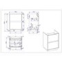 Grade A1 - 600mm Grey Freestanding Countertop Vanity Unit with Basin - Roxbi