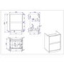 Grade A1 - 600mm Grey Freestanding Countertop Vanity Unit with Basin - Roxbi