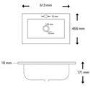 Grade A1 - 600mm Grey Freestanding Vanity Unit with Matt White Basin - Roxbi