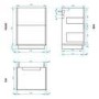 600mm Grey Freestanding Vanity Unit with Matt Black Basin - Roxbi