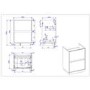 600mm Grey Freestanding Vanity Unit with Matt Black Basin - Roxbi
