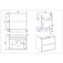 600mm Wood Effect Wall Hung Countertop Vanity Unit- Roxbi