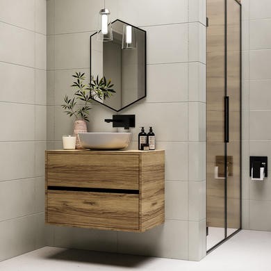Small brown bathroom vanity deals