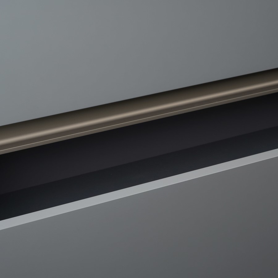 Grade A1 - 800mm Grey Wall Hung Vanity Unit with Basin - Roxbi