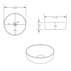 Grade A1 - 1200mm Grey Wall Hung Double Countertop Vanity Unit with Basin - Roxbi