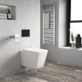 Grade A1 - White Wall Hung Rimless Toilet and Soft Close Seat - Augusta