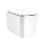 White Wall Hung Rimless Toilet and Soft Close Seat - Augusta