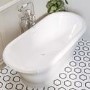 Traditional Freestanding Bath Suite with Toilet & Chrome Wash Stand with Basin - Helmsley