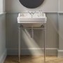 Traditional Freestanding Bath Suite with Toilet & Chrome Wash Stand with Basin - Helmsley