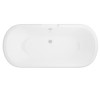 Paintable Freestanding Double Ended Roll Top Bath with Feet 1515 x 740mm - Park Royal
