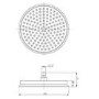230mm Chrome Traditional Shower Head with Ceiling Arm