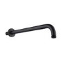 Grade A2 - 230mm Black Traditional Shower Head with Wall Arm