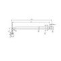 Grade A2 - 230mm Black Traditional Shower Head with Wall Arm